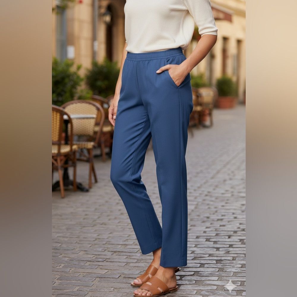 Donn Kenny Women's Blue Pant, Size-18WP